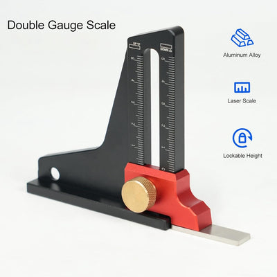 Tiefenmesser aus Aluminiumlegierung, Digitaler Höhenmesser, Tiefenmesser für Oberfräsentisch, Tischk