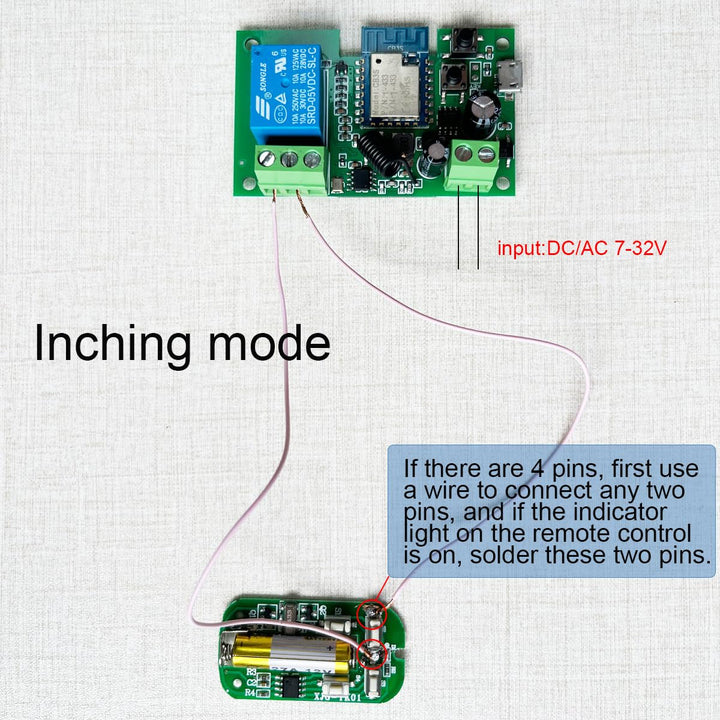 1 Kanal Wireless smart Schalter, Motorsteuerung, Trockenkontakt-Relaisschalter, RF433 MHz, Tuya USB