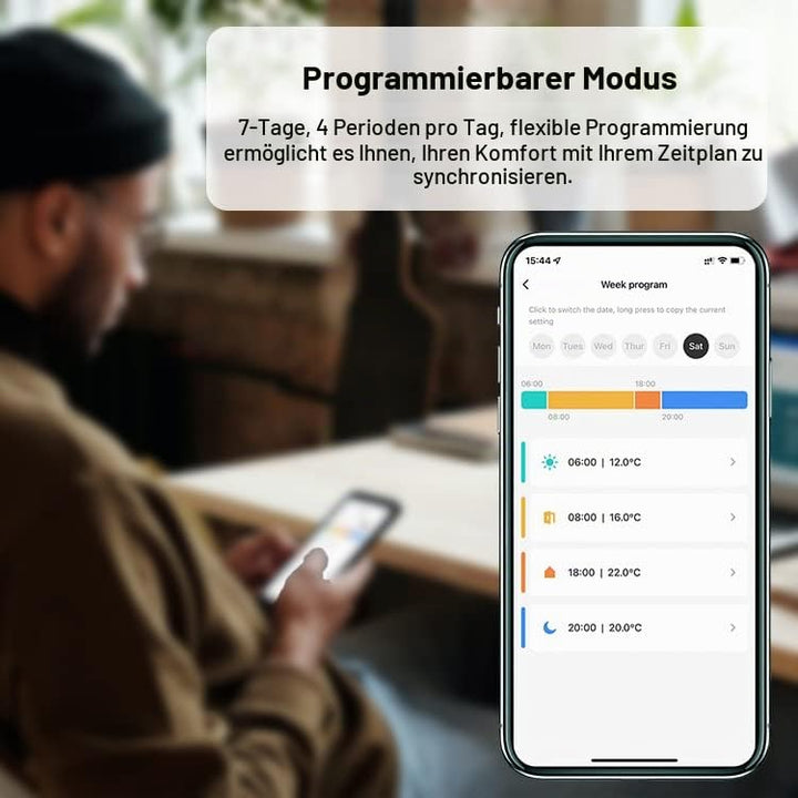 KETOTEK Smart Heizkörperthermostat Zigbee, Digitales Thermostat Heizung für Heizkörper Programmierba