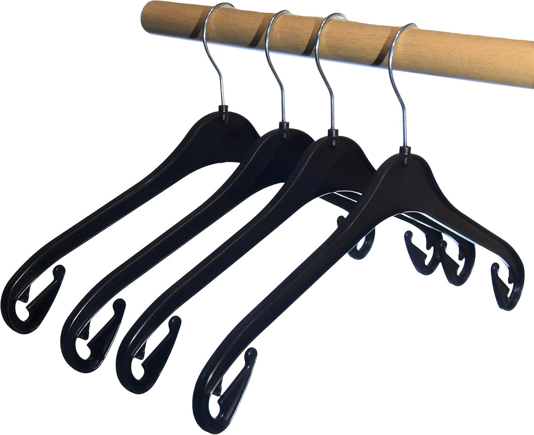 Kleiderbügel aus Kunststoff, 20 St. Kunststoffbügel 38 cm, schwarz