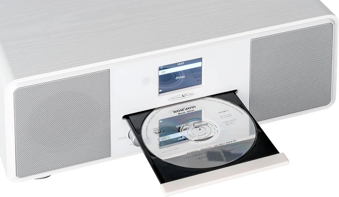 Reflexion HRA19DAB/WH Design DAB+ Radio (2x80Watt) 2,4" TFT Farbdisplay, Uhrenanzeige mit Alarm-Funk