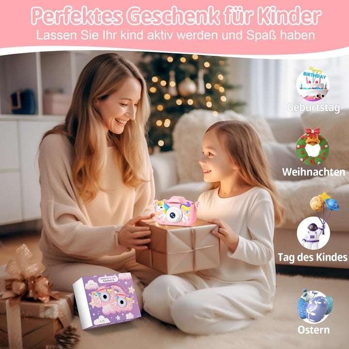 BNEHHOV Kinderkamera 2,0-Zoll-Bildschirm 1080P Kinder Kamera Fotoapparat Kinder mit 32GB SD-Karte Se