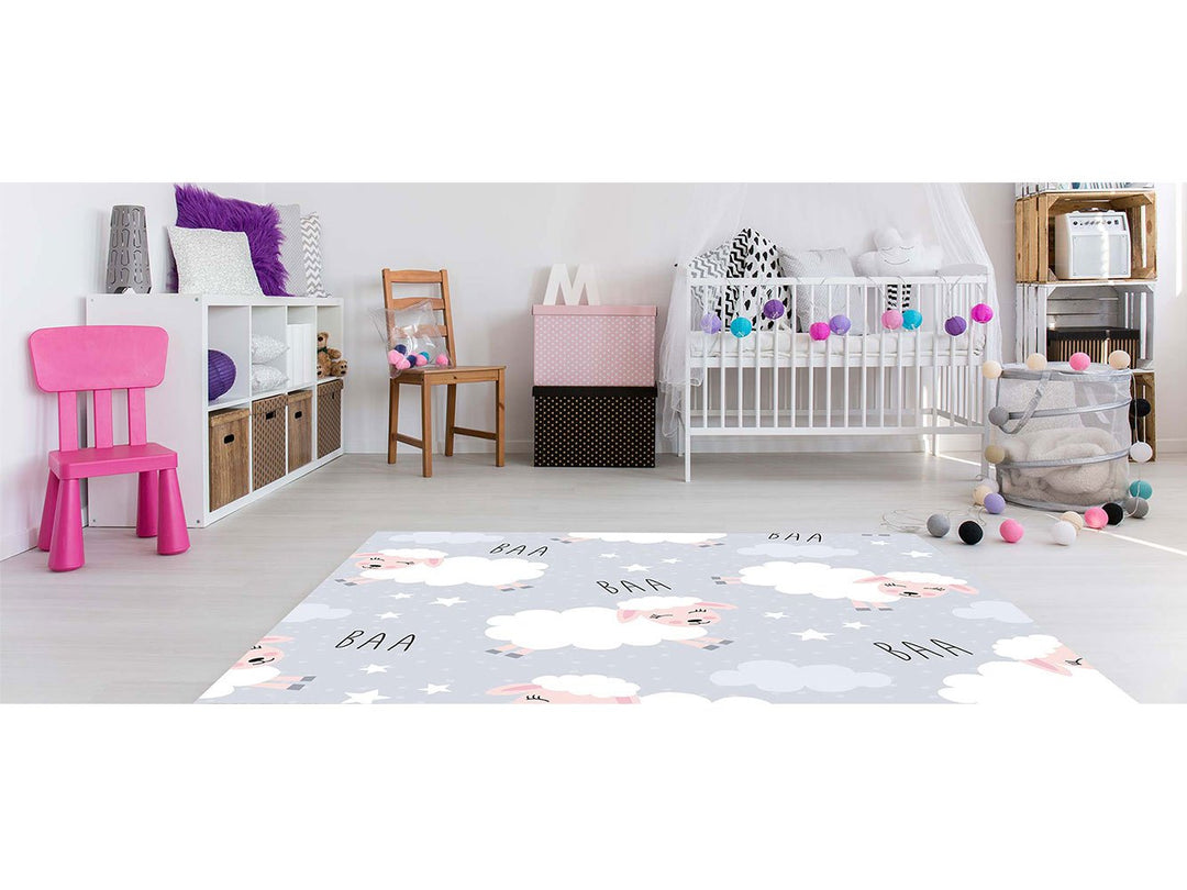 Oedim - Kinderteppich, Schaf, PVC, 95 cm x 165 cm, Teppich, Erwachsene, PVC | Vinylboden für Erwachs