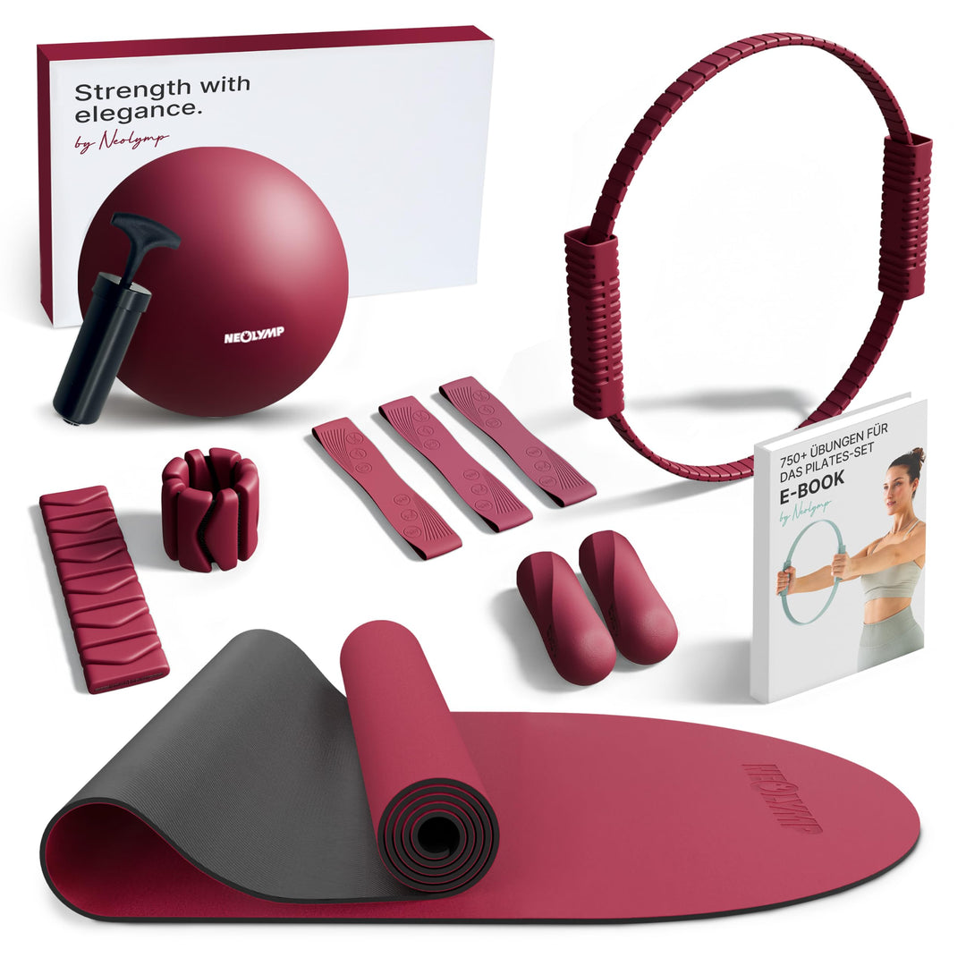 NEOLYMP Pilates Set für Zuhause – Pilates Ball, Pilates Ring & Gewichte – Komplettes Pilates Zubehör
