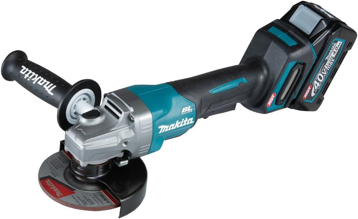 Makita GA016GM201 Akku-Winkelschleifer 40V max. / 4,0 Ah, 2 Akkus + Ladegerät im MAKPAC, Petrol mit