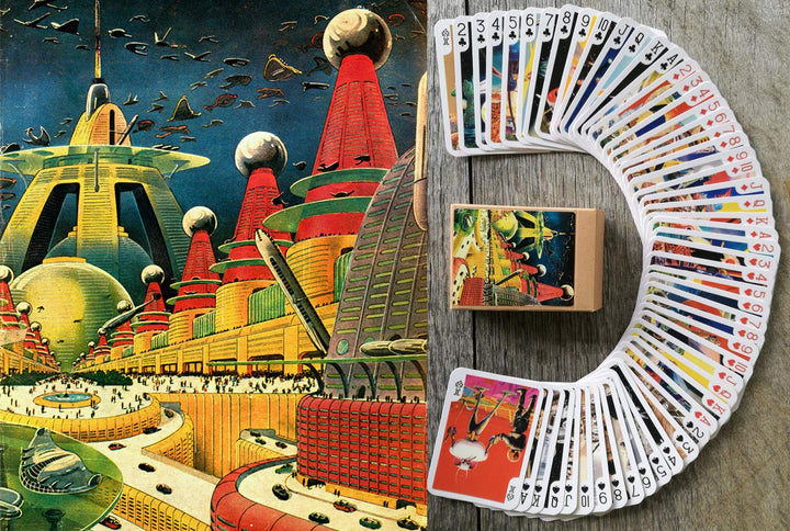 Frank Paul SCI FI Spielkarten (Poker Deck 54 Karten alle unterschiedlich) Vintage Sci Fi Comic Art P