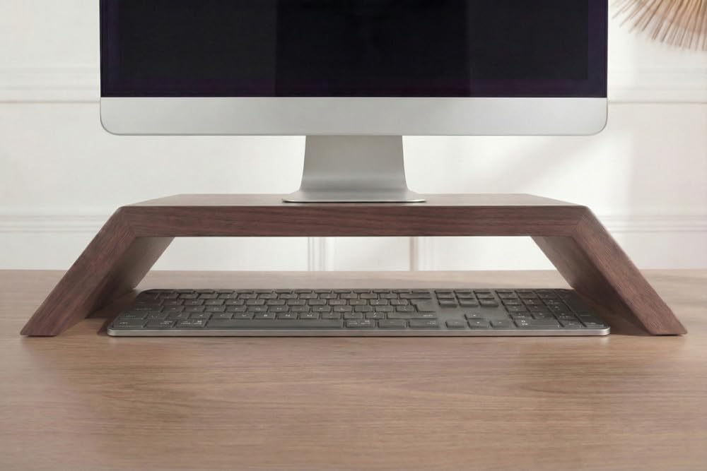Riess Ambiente Massiver Monitorständer Gatsby - 50cm - braun - Mangoholz Laptoptisch | Unikat, indiv