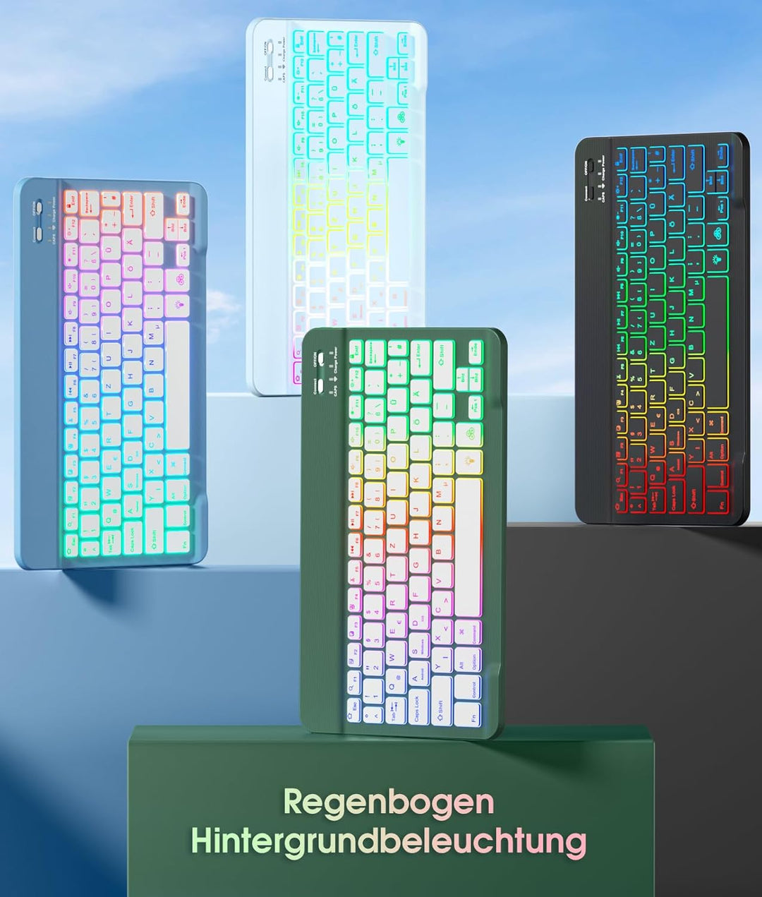 Vobafe Hülle mit Tastatur für iPad A16 11 Generation 2025/10 Gen 2022 10,9", Air 11 Zoll M4 2026/M3/