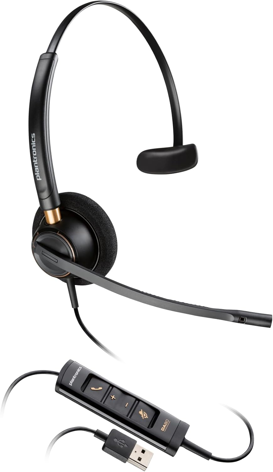 HP Poly EncorePro 515-M 500 series Headset On-Ear kabelgebunden USB-A Schwarz Zertifiziert für Micro