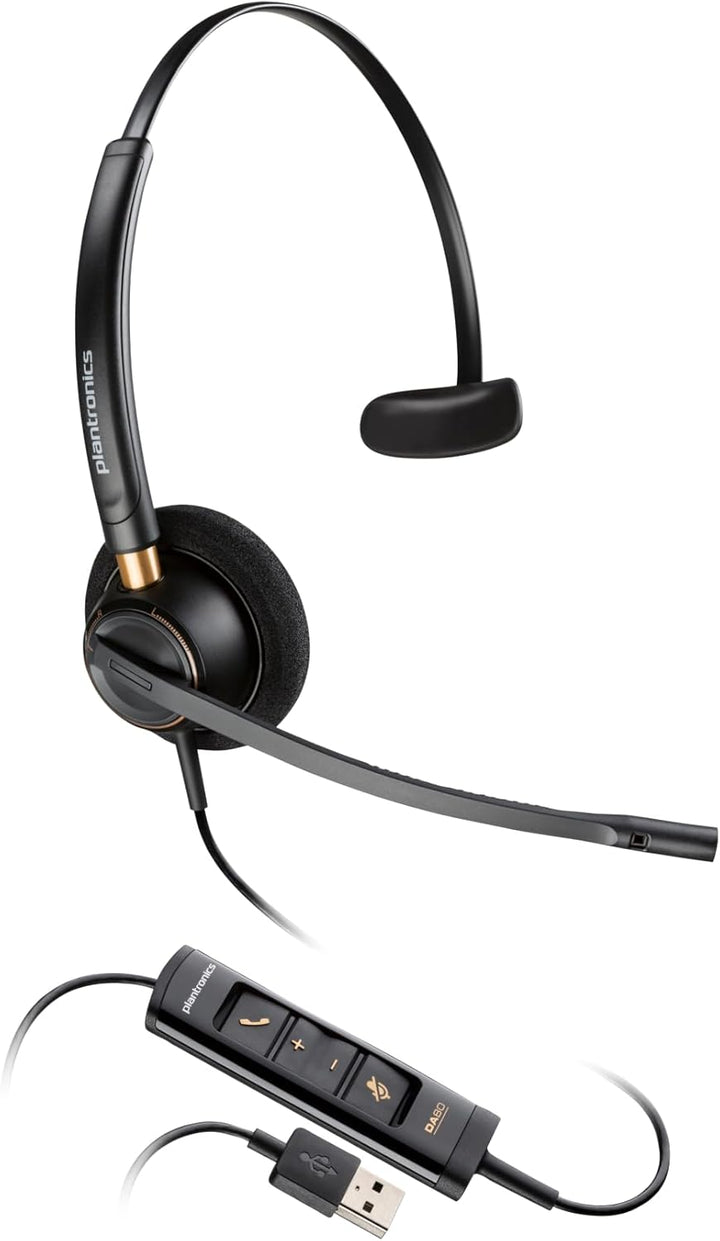 HP Poly EncorePro 515-M 500 series Headset On-Ear kabelgebunden USB-A Schwarz Zertifiziert für Micro