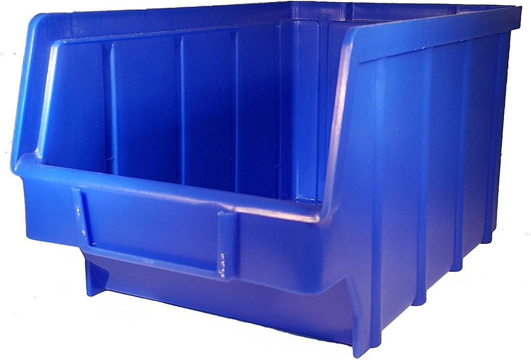 50 Stapelboxen Blau Gr.3 | aus hochwertigem Kunststoff | mit Schildcheneinschub | Lagerkisten | Schr