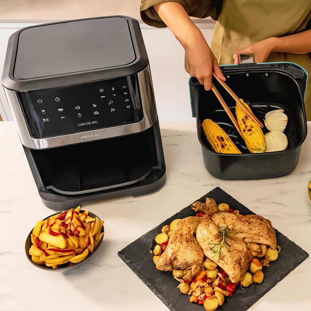 Cecotec Heissluftfritteuse ohne Öl 8 L Cecofry Supreme 8000 Air Fryer. 1800 W, Touchscreen, 30º-200