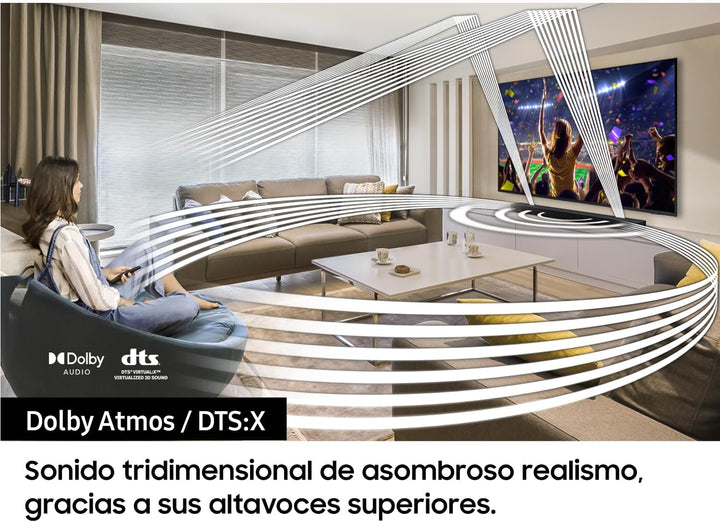 SAMSUNG Soundbar HW-Q600C/ZF Q-Serie, 9 Lautsprecher, Wireless Dolby Atmos, 3.1.2-Kanal-Audio, Q-Sim