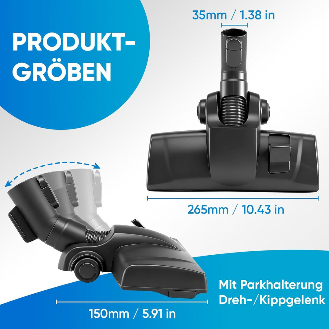 35mm Staubsaugerdüse Bodendüse Kompatibel mit Miele Staubsauger S8,S6,S5,S4,S2, S1,C1,C2,C3,H1, Comp