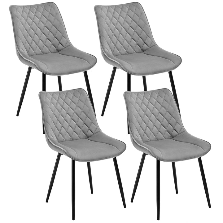 WOLTU 4 x Esszimmerstühle 4er Set Esszimmerstuhl Küchenstuhl Polsterstuhl Design Stuhl mit Rückenleh