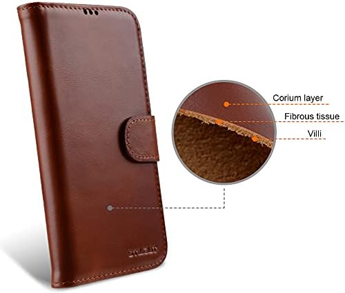 STILGUT Talis kompatibel mit iPhone 13 Pro Max (6.7“) Hülle mit Kartenfach aus Leder, Flip Cover, Wa