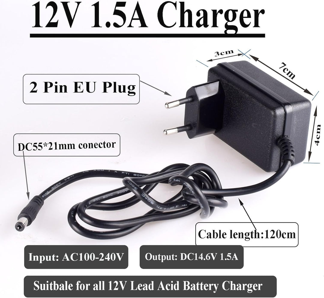 12V 1.5A Blei-Säure-Batterieladegerät mit mehrfachem Schutz mit PFC-Schaltungs-hohe Umwandlung für K