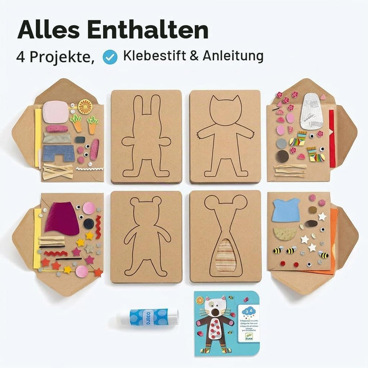 Djeco – Collage für Kinder, Mehrfarbig (DJ08664), Bunt
