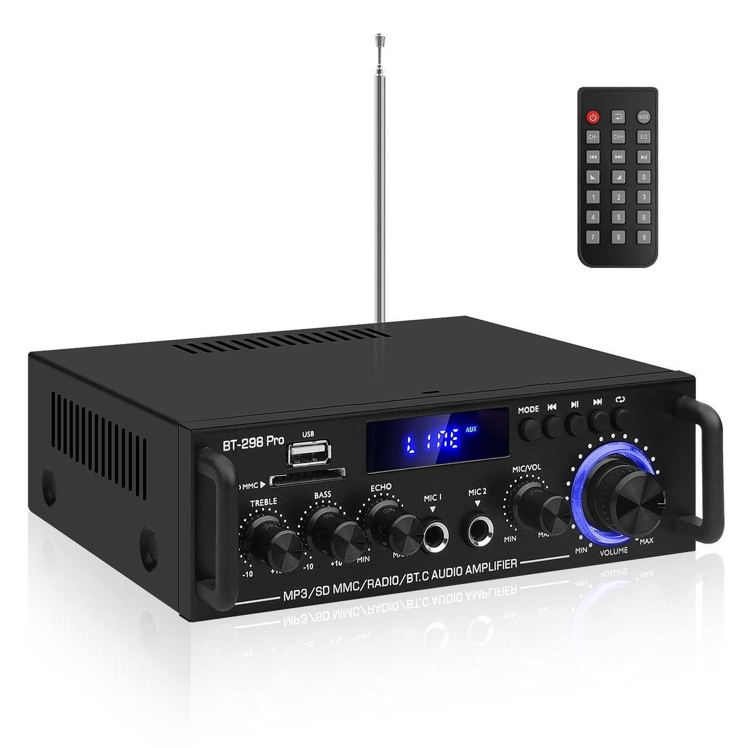 HiFi Stereo Verstärker BT-298Pro Bluetooth 5.0 Audio Leistungsverstärker Empfänger 2.0-Kanal 50W x 2