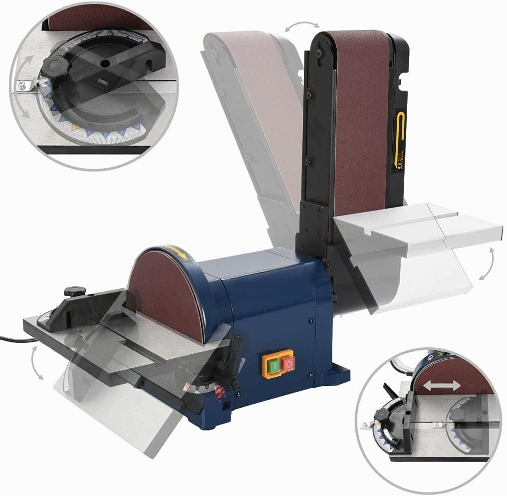 vidaXL Bandschleifer Tellerschleifer Schleifmaschine Bandschleifmaschine Schleifband Schleifteller 5