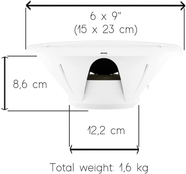 KIT-Set FÜR BOSS Audio Systems MR690 oval 2-Wege 6 x 9 15 x 23 cm 175 Watt RMS 350 Watt Max 4 Ohm wa