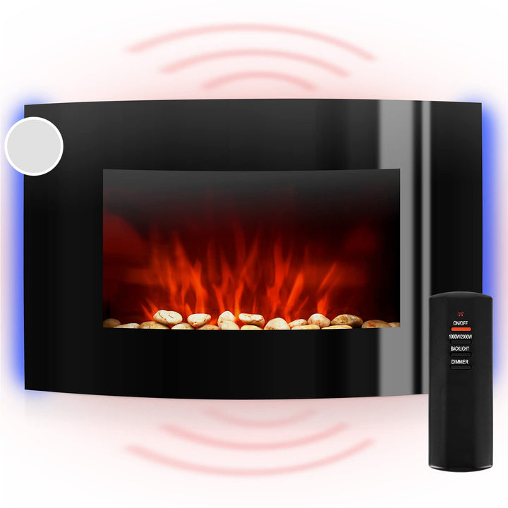 Klarstein Lausanne Elektrokamin - Kamin elektrisch, Elektro Kamin mit Flammensimulation, LED, geräus