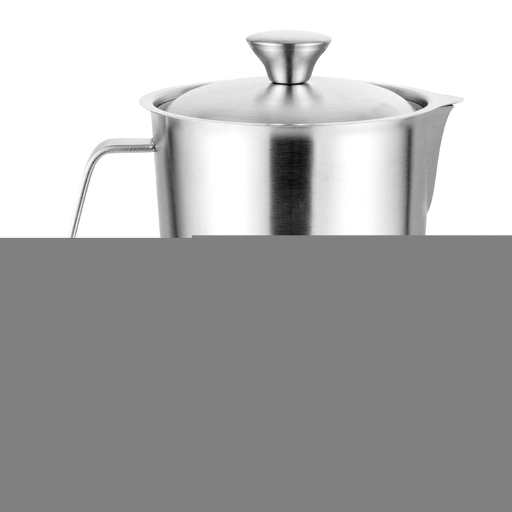 Milchaufschäumkännchen, 2 l Edelstahl-Milchkännchen mit Messmarkierung und Deckel, Milchkännchen für