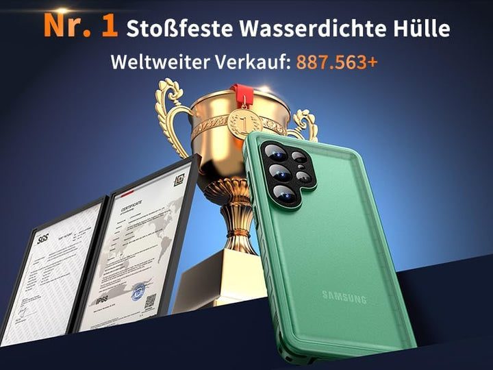 Cozycase TOP Militärschutz 360 Hülle Für Samsung Galaxy S24 Ultra, Grün Für Samsung Galaxy S24 Ultra