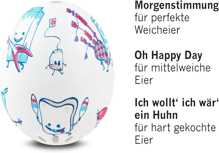 Frühstücks PiepEi - Singende Eieruhr zum Mitkochen - Eierkocher für 3 Härtegrade - Piep Ei mit 3 Mel