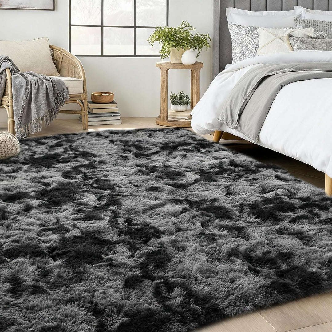 Bibykivn Teppich Wohnzimmer Hochflor Teppiche Waschbarer, 120x200cm Moderner Langflor Teppiche Anti-