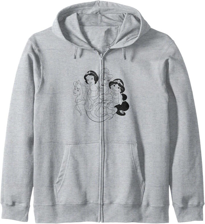 Disney Princess Simple Outline Kapuzenjacke