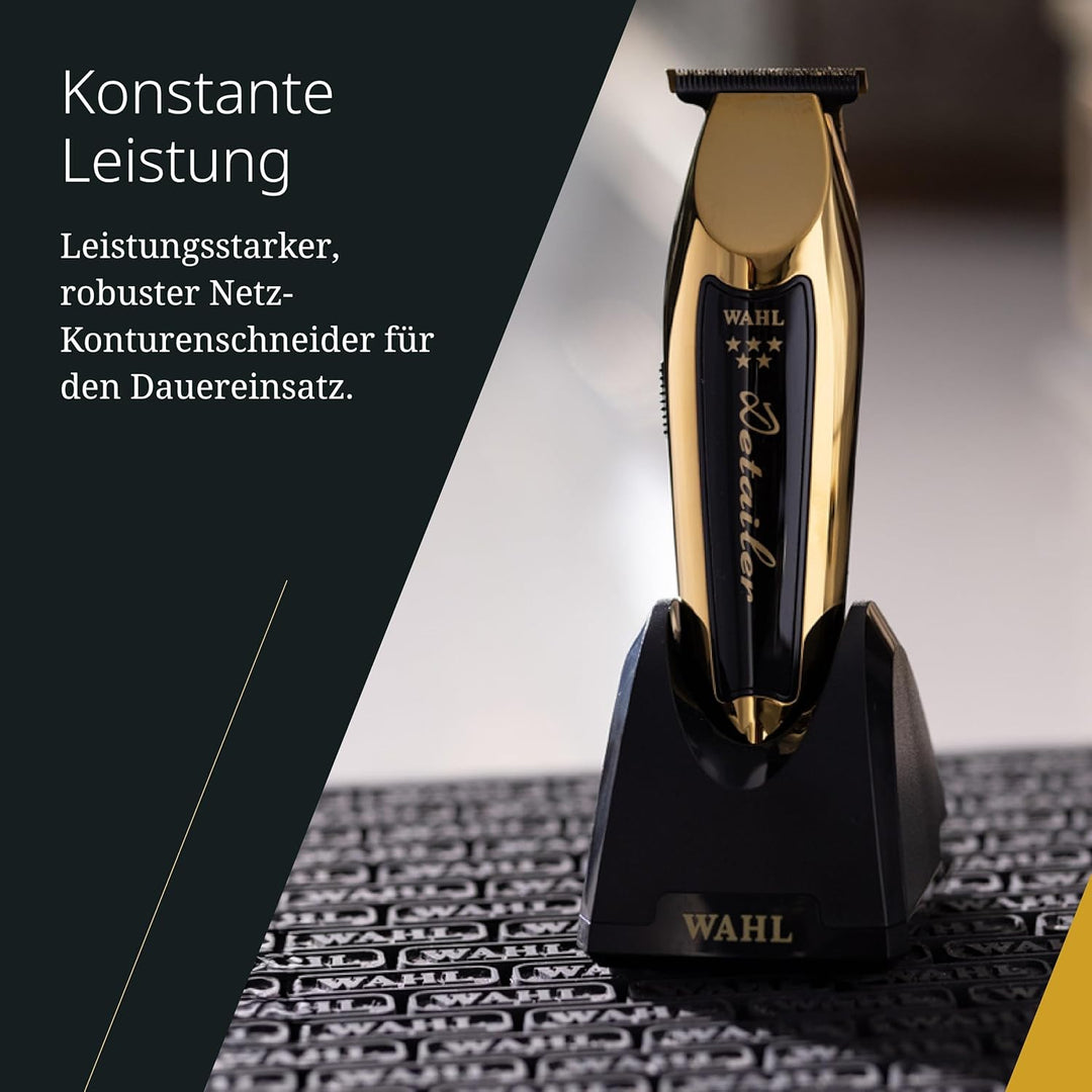 Wahl Gold Cordless Detailer Li - Mit extra breiter T-Klinge für Kantenbearbeitung und Detailarbeit -