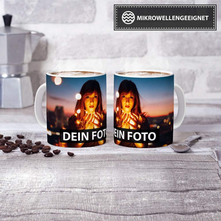 PR Print Royal Foto-Tasse zum selbst gestalten mit Foto und Text/mit individuellen Druck in Profiqua