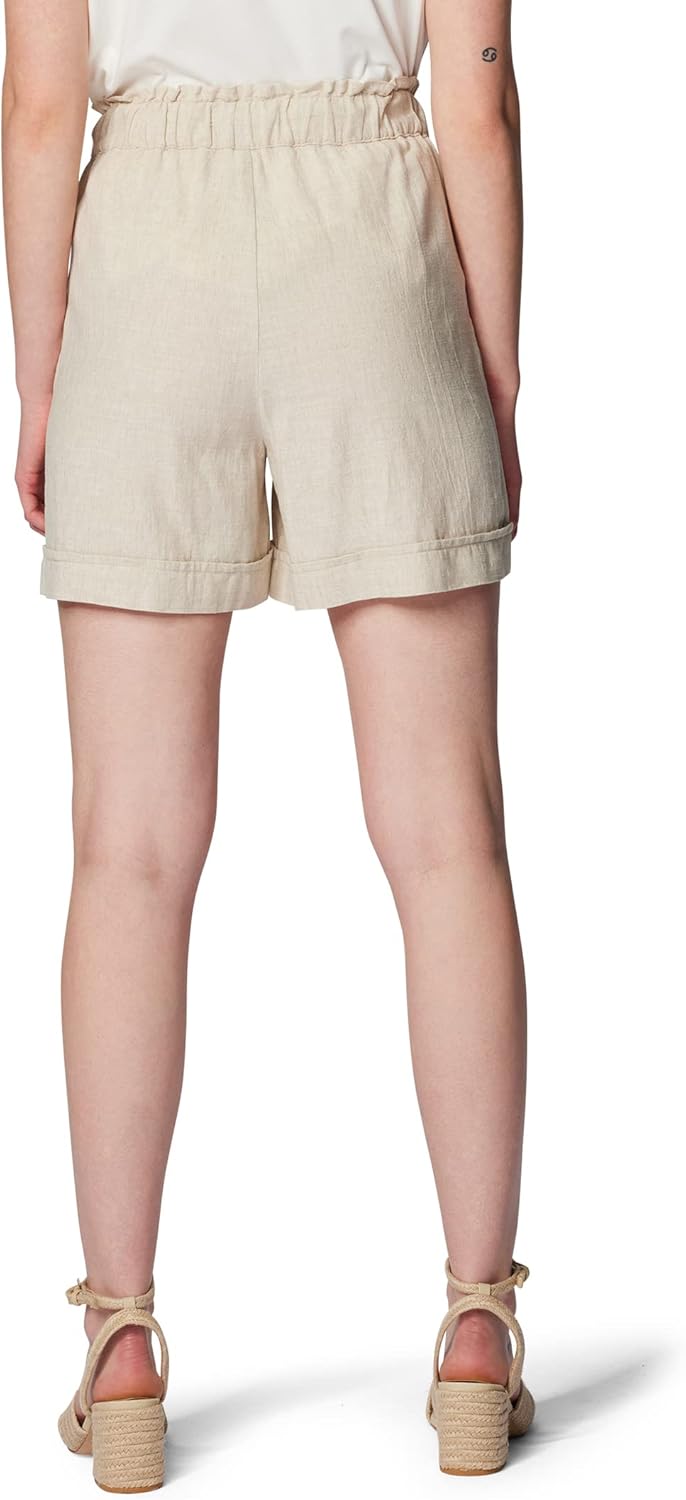 Mavi Damen Linen Shorts Kurze Hose XS Beige, XS Beige
