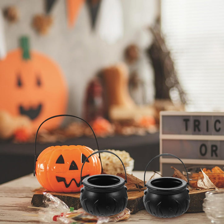 12 Stück Halloween Süssigkeiten Kessel Kessel Feuer Muster Süssigkeiten Schokolade Eimer Süsses Oder