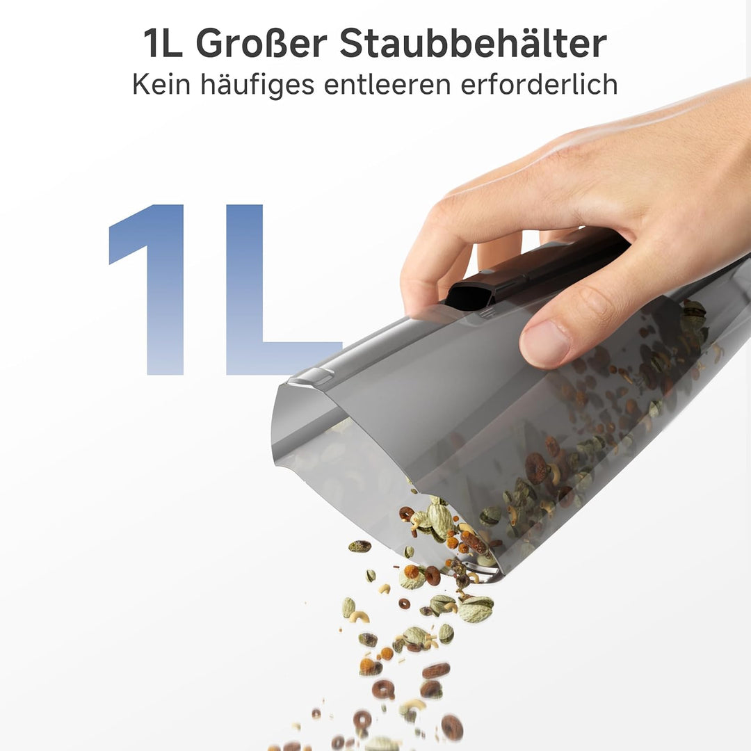 SIMPLUS Stielstaubsauger mit Kabel 600W, 2-in-1 Handstaubsauger, 22KPa Saugleistung, HEPA Filter, 1L