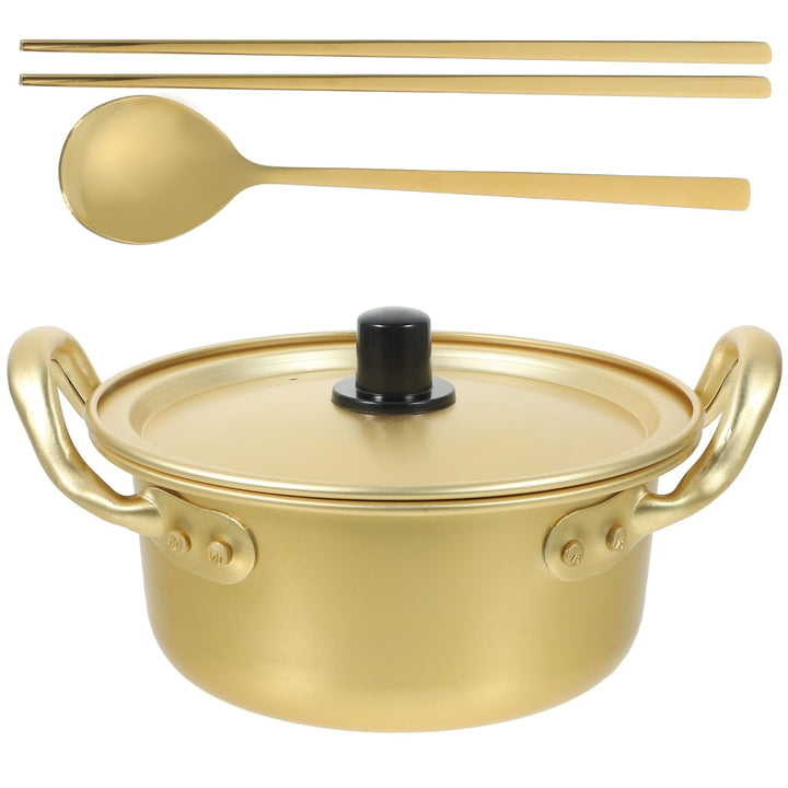 ABOOFAN Aluminium Ramen Topf 8.07In Mit Doppelgriff Und Löffel – Leichter Instant-Nudeltopf Für Camp