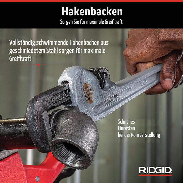 RIDGID 31100 Modell 818 gerade Aluminium-Rohrzange, 18" Sanitär-Schraubenschlüssel 18 inch, 18 inch