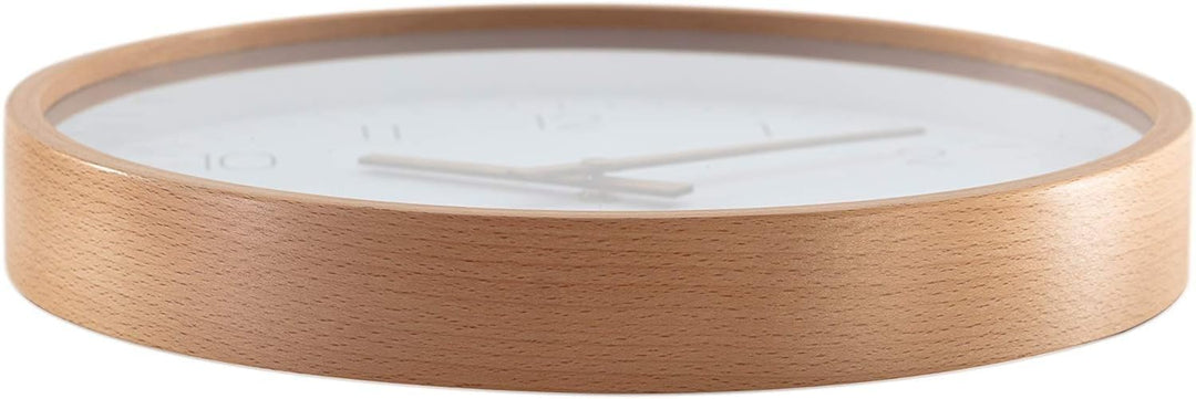 ALBA HORTREE Wanduhr, Holz (Buche)/Glas, holzfarben, 30 cm 30 cm Holzfarben, 30 cm Holzfarben