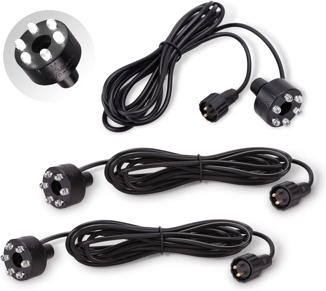 CLGarden 3 Stück LED Ring kalt Weiss für LED Springbrunnen Set kaltweiss Beleuchtung