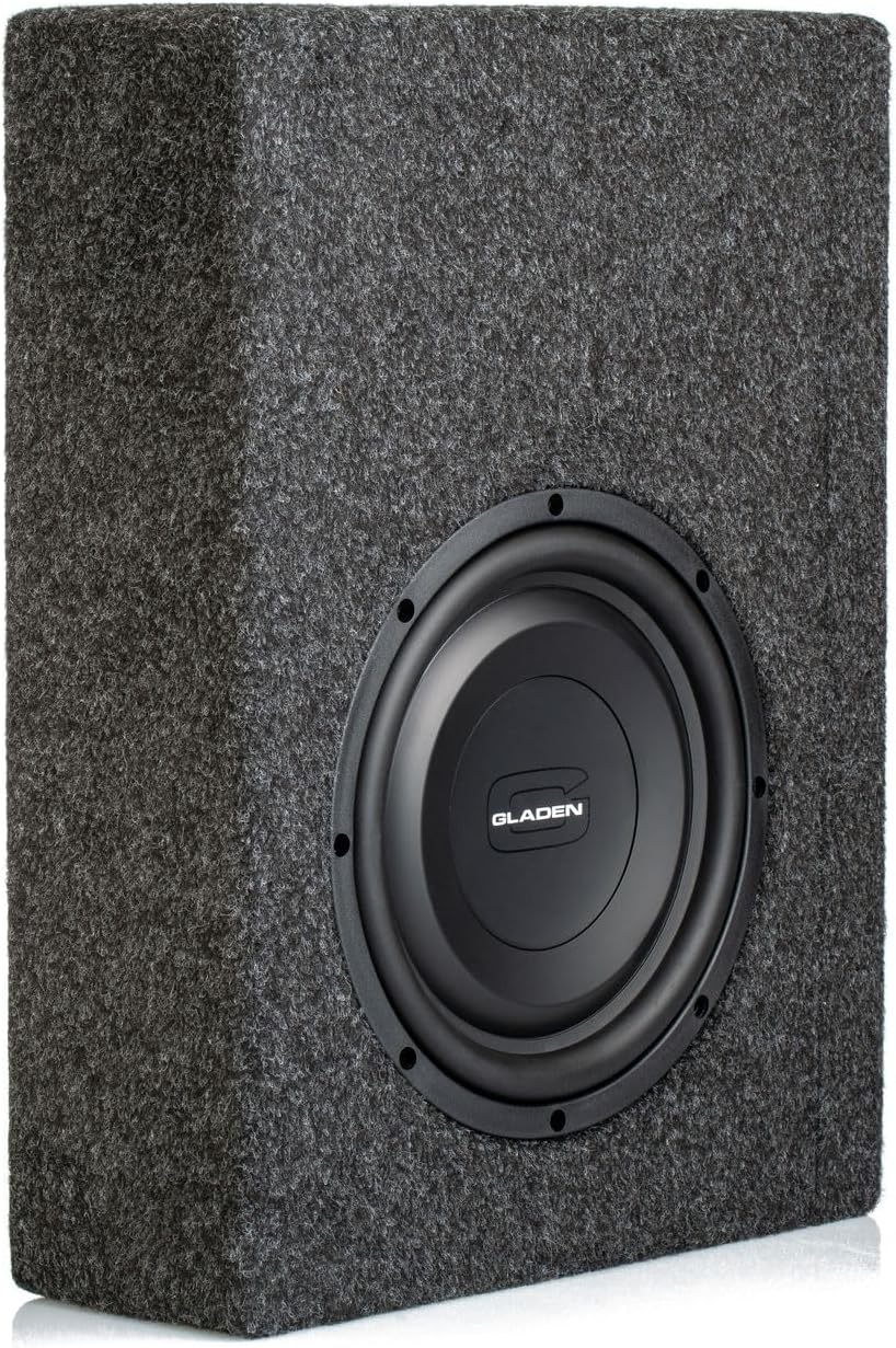 Gladen RSX10 Slim-CB-CU-AC | 25cm Downfire Aktiv-Subwoofer geschlossen