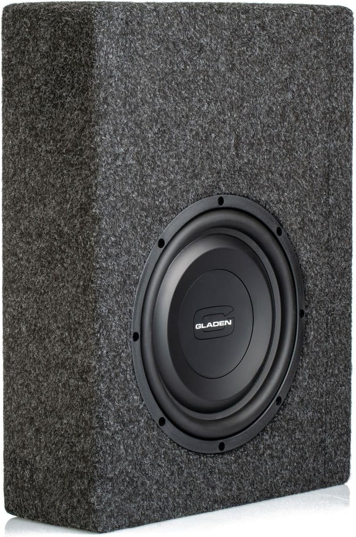 Gladen RSX10 Slim-CB-CU-AC | 25cm Downfire Aktiv-Subwoofer geschlossen