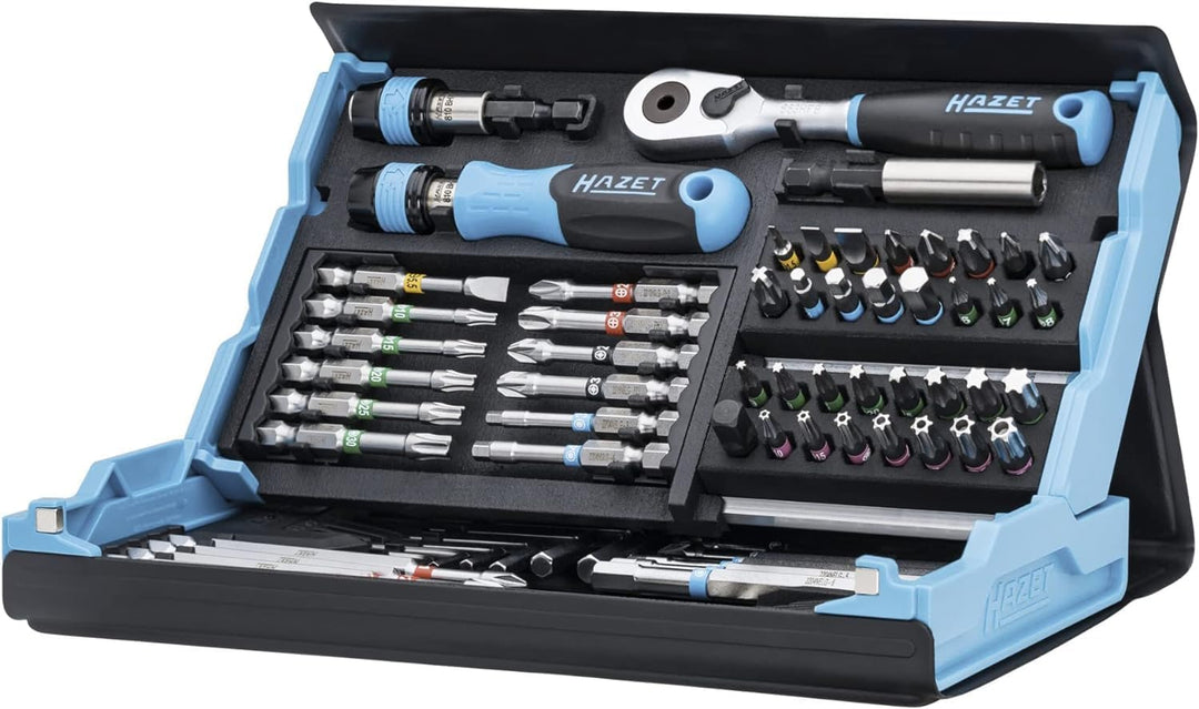 HAZET Smartcase Bit-Satz 2200SC-31 I 73-teilig, Antrieb: Sechskant 6,3 (1/4 Zoll), maximal viele Wer