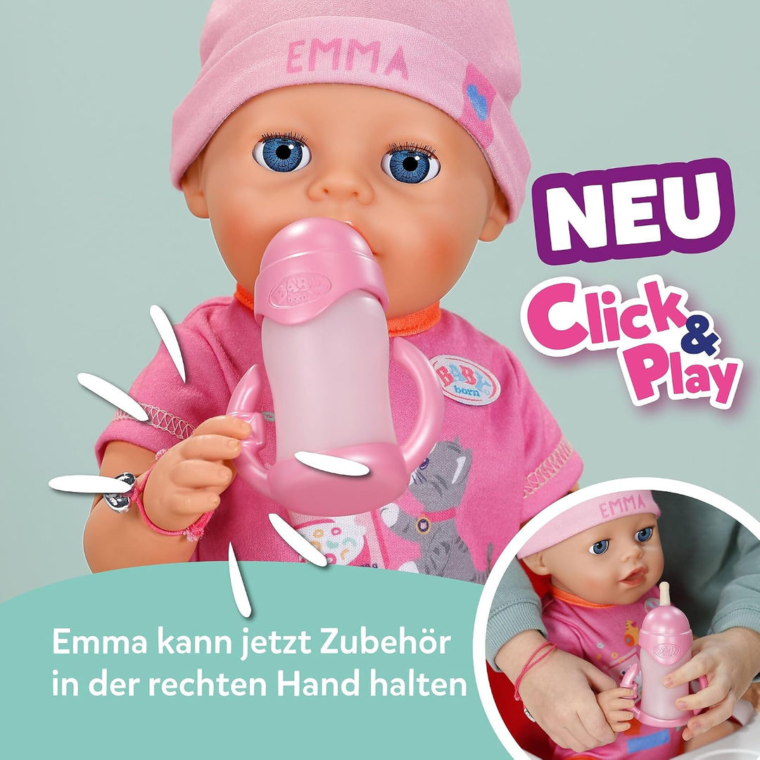 BABY Born Emma Click &amp; Play, Babypuppe mit 10 Funktionen und 8 Accessoires, für Kinder ab 3 Jahren,