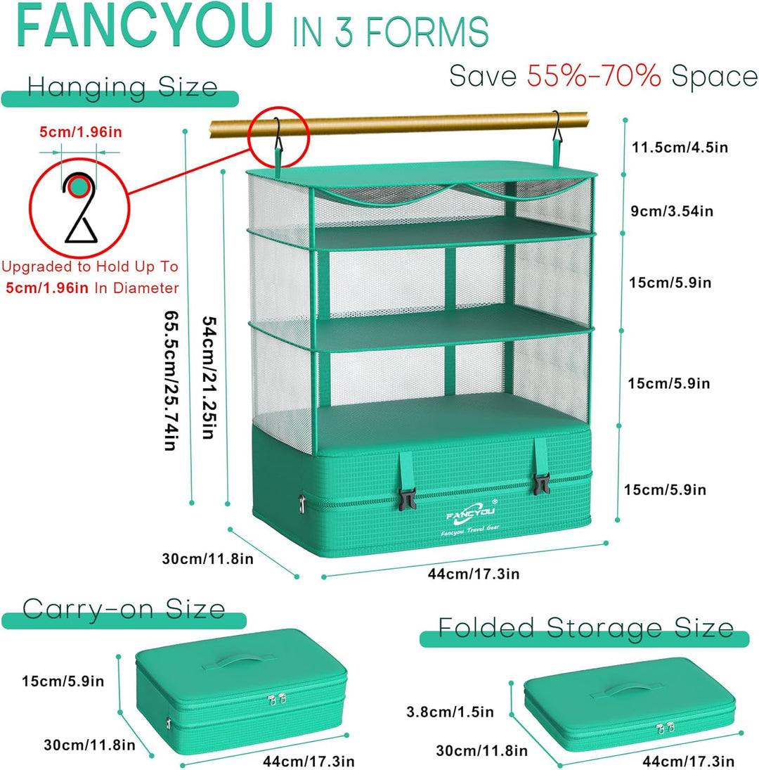 Koffer Organizer Hängende Verpackung Würfel Tragbare Schrank Regale Kompressive Reisegepäck Essentia