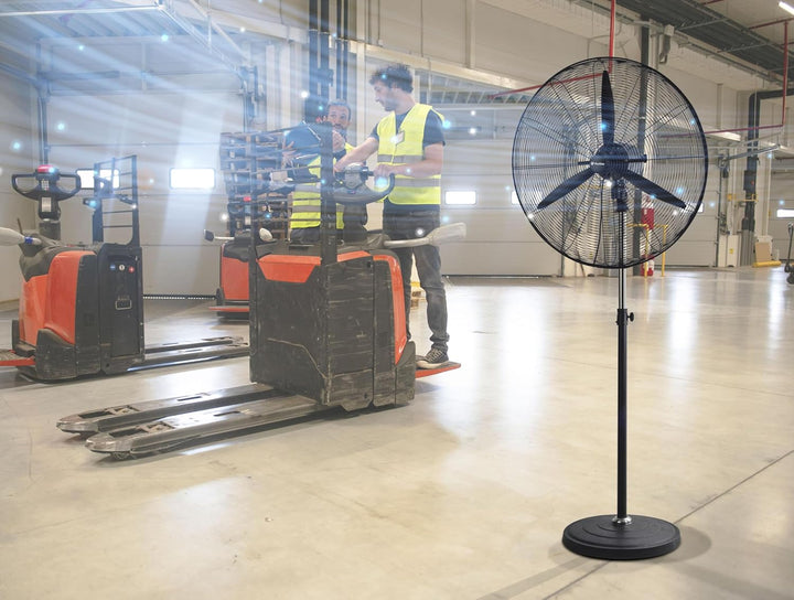 PUR LINE | Industrieller Standventilator mit Kupfermotor und Aluminiumflügeln – 3 Geschwindigkeiten,