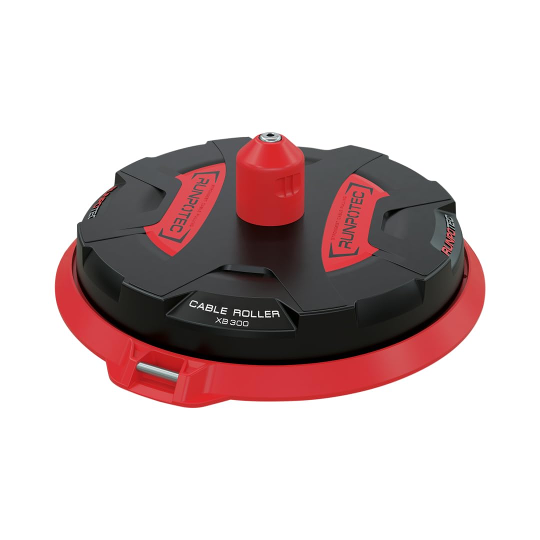 RUNPOTEC - XB 300 Cable Roller/ Kabelabroller | Universeller Kabeltrommel Auf- & Abroller für kleine