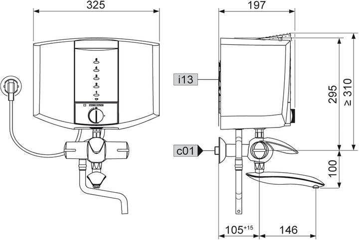 STIEBEL ELTRON Kochendwassergerät EBK 5 K, Kunststoff, 5 Liter, Hebel-Zweigriff-Füll- und Ablaufarma