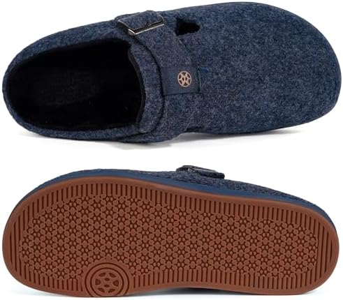 Gaatpot Filzclog Winter Hausschuhe Warme Pantoffeln für Damen Herren,Gr.36-46 37 EU Blau A, 37 EU Bl