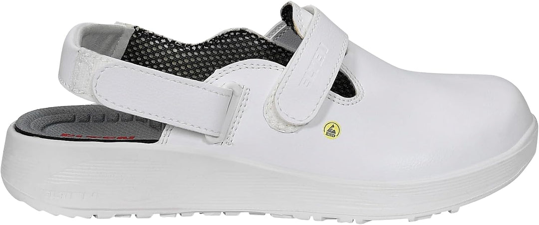 ELTEN Clog Michel White ESD OB, Herren, Textil, leicht, klassisch, Weiss, Grösse: 44 44 EU, 44 EU